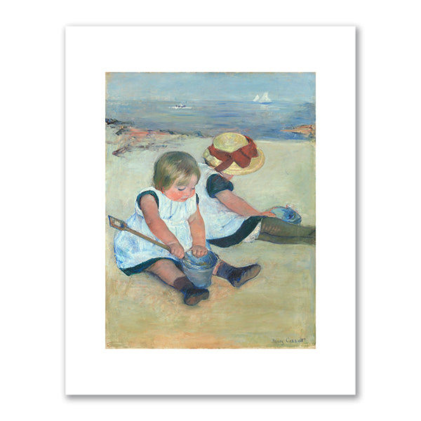 Mary Cassatt, Children Playing on the Beach, 1884, National Gallery of Art, Washington. Fine Art Prints in various sizes by Museums.Co