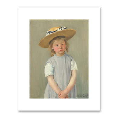 Mary Cassatt, Child in a Straw Hat, c. 1886, National Gallery of Art, Washington. Fine Art Prints in various sizes by Museums.Co