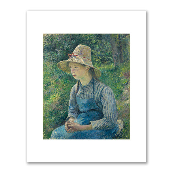 Camille Pissarro, Peasant Girl with a Straw Hat, 1881, National Gallery of Art, Washington DC. Fine Art Prints in various sizes by Museums.Co