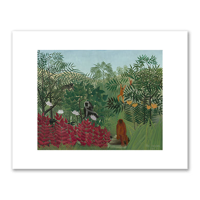 Henri Rousseau, Tropical Forest with Monkeys, 1910, National Gallery of Art, Washington DC. Fine Art Prints in various sizes by Museums.Co