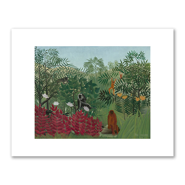 Henri Rousseau, Tropical Forest with Monkeys, 1910, National Gallery of Art, Washington DC. Fine Art Prints in various sizes by Museums.Co