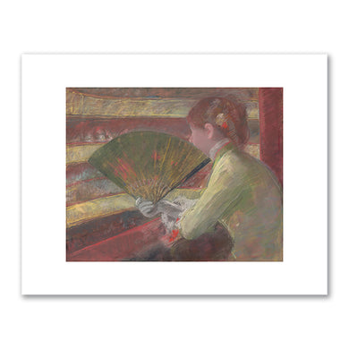 Mary Cassatt, At the Theater In the Loge, c. 1879, Philadelphia Museum of Art. Fine Art Prints in various sizes by Museums.Co