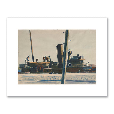 Edward Hopper, Trawler and Telegraph Pole, 1926, Princeton University Art Museum. Fine Art Prints in various sizes by Museums.Co