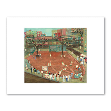 Ralph Fasanella, Sandlot Game #2, 1957, Private Collection.  © Estate of Ralph Fasanella. Fine Art Prints in various sizes by Museums.Co