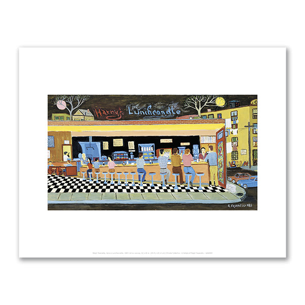 Ralph Fasanella, Harry's Luncheonette, 1983, Private Collection. © Estate of Ralph Fasanella. Fine Art Prints in various sizes by Museums.Co