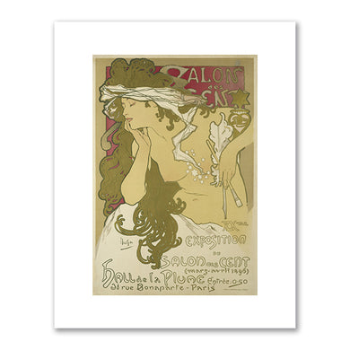 Alphonse Mucha, Salon des Cent, XXme Exposition du Salon des Cent (Mar-Apr 1896) Hall de la Plume, 31 rue Bonaparte, Paris, 1896, Rijksmuseum. Fine Art Prints in various sizes by Museums.Co