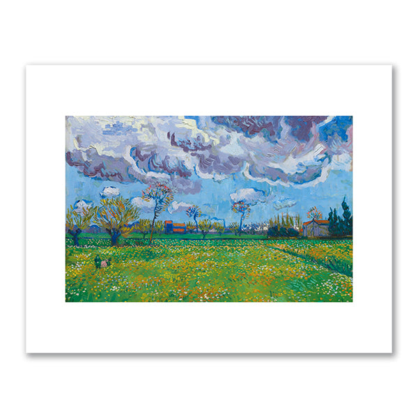 Vincent van Gogh, Landscape Under a Stormy Sky, mid April 1889, Private Collection. Fine Art Prints in various sizes by Museums.Co