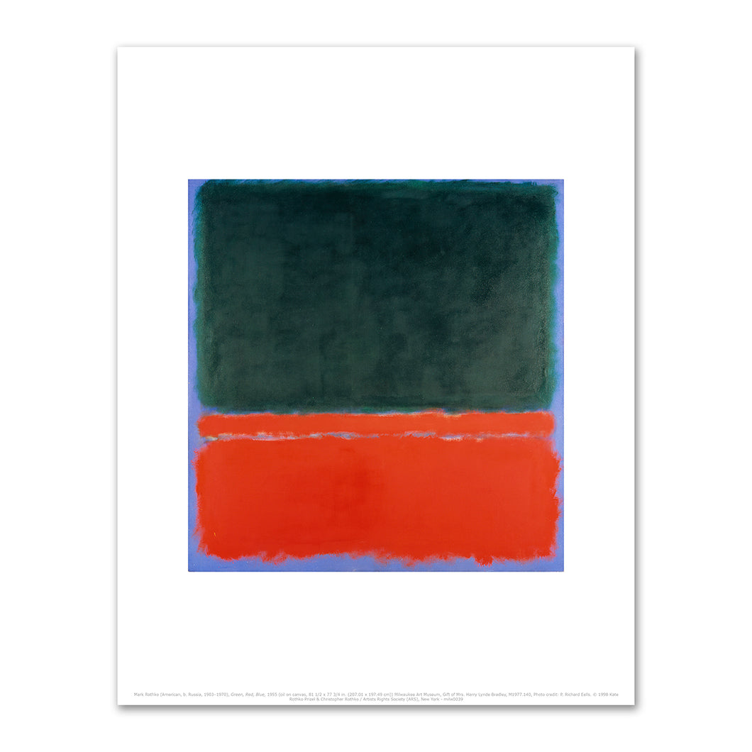 Mark Rothko Green/red Milwaukee Art Museum, Mark Rothko | Buy Art Prints at Museums.Co
