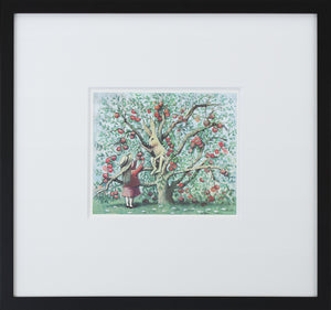 Apple Tree by Maurice Sendak Vintage Print Framed in Black - Special Edition, by Museums.Co