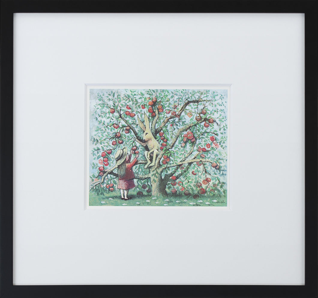 Apple Tree by Maurice Sendak Vintage Print Framed in Black - Special Edition, by Museums.Co