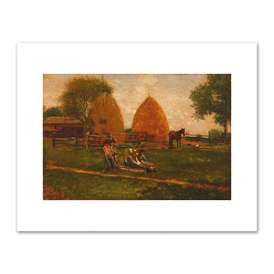 Winslow Homer, Haystacks and Children, 1874, Fine Art Prints in various sizes by Museums.Co