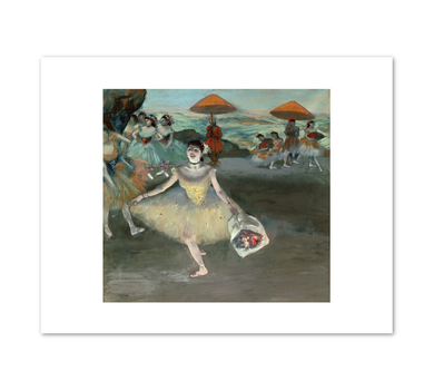 Edgar Degas, Dancer with a Bouquet Curtseying on Stage, 1877, Fine Art Prints in various sizes by Museums.Co