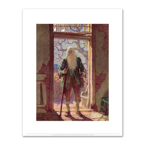 N. C. Wyeth, "It was with some difficulty that he found the way to his own house, which he approached with silent awe, expecting every moment to hear the shrill voice of Dame Van Winkle", Illustration for Rip Van Winkle, 1921, Fine Art Prints in Museums.Co