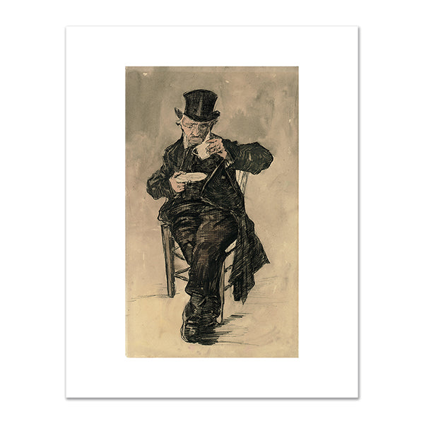 Vincent van Gogh, Orphan Man with a Top Hat Drinking a Cup of Coffee, November 1882, Private Collection. Photo © Christie's Images / Bridgeman Images. Fine Art Prints in various sizes by MUseums.Co