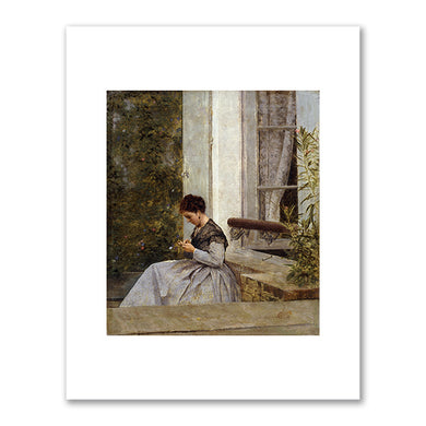 Giuseppe De Nittis, A Woman Crocheting, n.d., Private Collection. Photo © Christie's Images / Bridgeman Images. Fine Art Prints in various sizes by Museums.Co