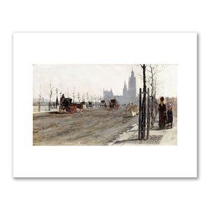 Giuseppe De Nittis, The Victoria Embankment, London, 1875, Private Collection. Photo © Christie's Images / Bridgeman Images. Fine Art Prints in various sizes by Museums.Co