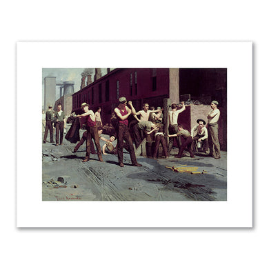 Thomas Pollock Anshutz, The Ironworkers' Noontime, 1880, Fine Arts Museum of San Francisco, California, Photo © Bridgeman Images. Fine Art Prints in various sizes by Museums.Co