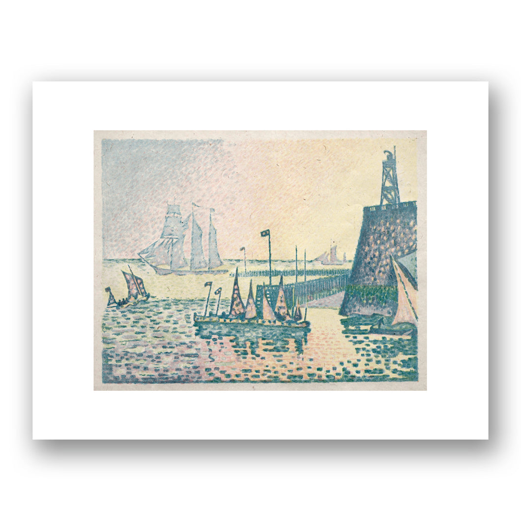 Paul Signac, Evening, The Jetty at Vlissingen, 1898, The Cleveland Museum of Art. Fine Art Prints in various sizes by Museums.Co