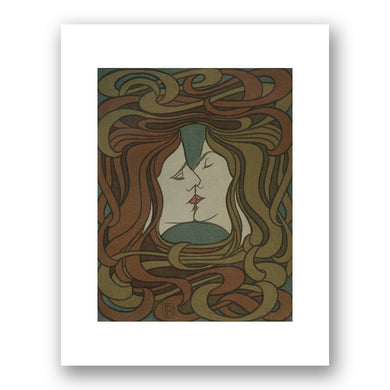 Peter Behrens, Ohne Titel (Der Kuss)/Untitled (The Kiss), 1898, Library of Congress. Fine Art Prints in various sizes by Museums.Co