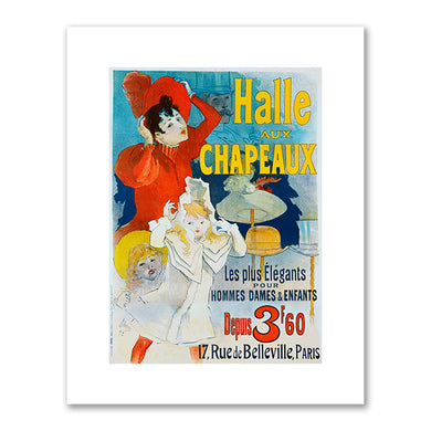 Jules Chéret, Halle aux Chapeaux, 1892, Private collection. Fine Art Prints in various sizes by Museums.Co