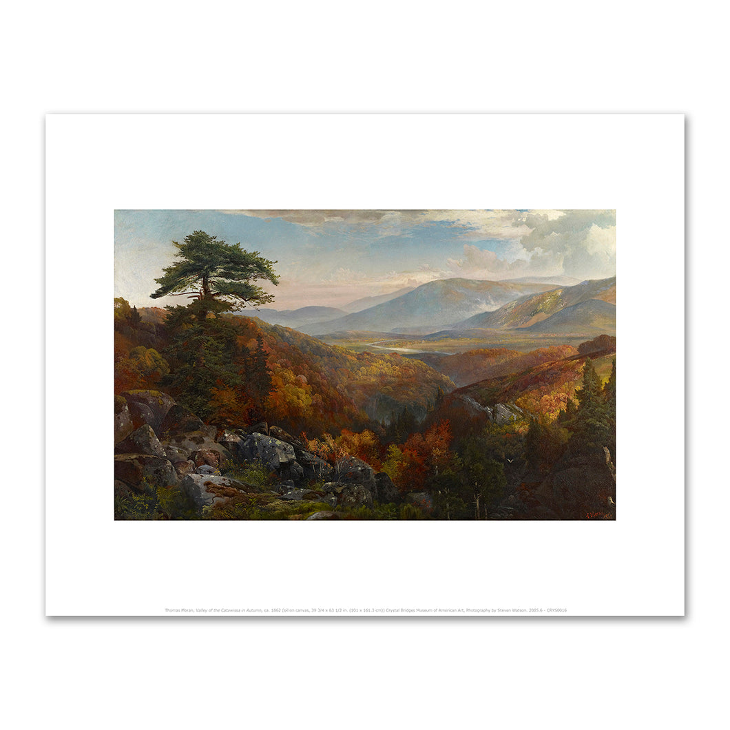 Thomas Moran, Valley of the Catawissa in Autumn, ca. 1862, Crystal Bridges Museum of American Art. Fine Art Prints in various sizes by Museums.Co