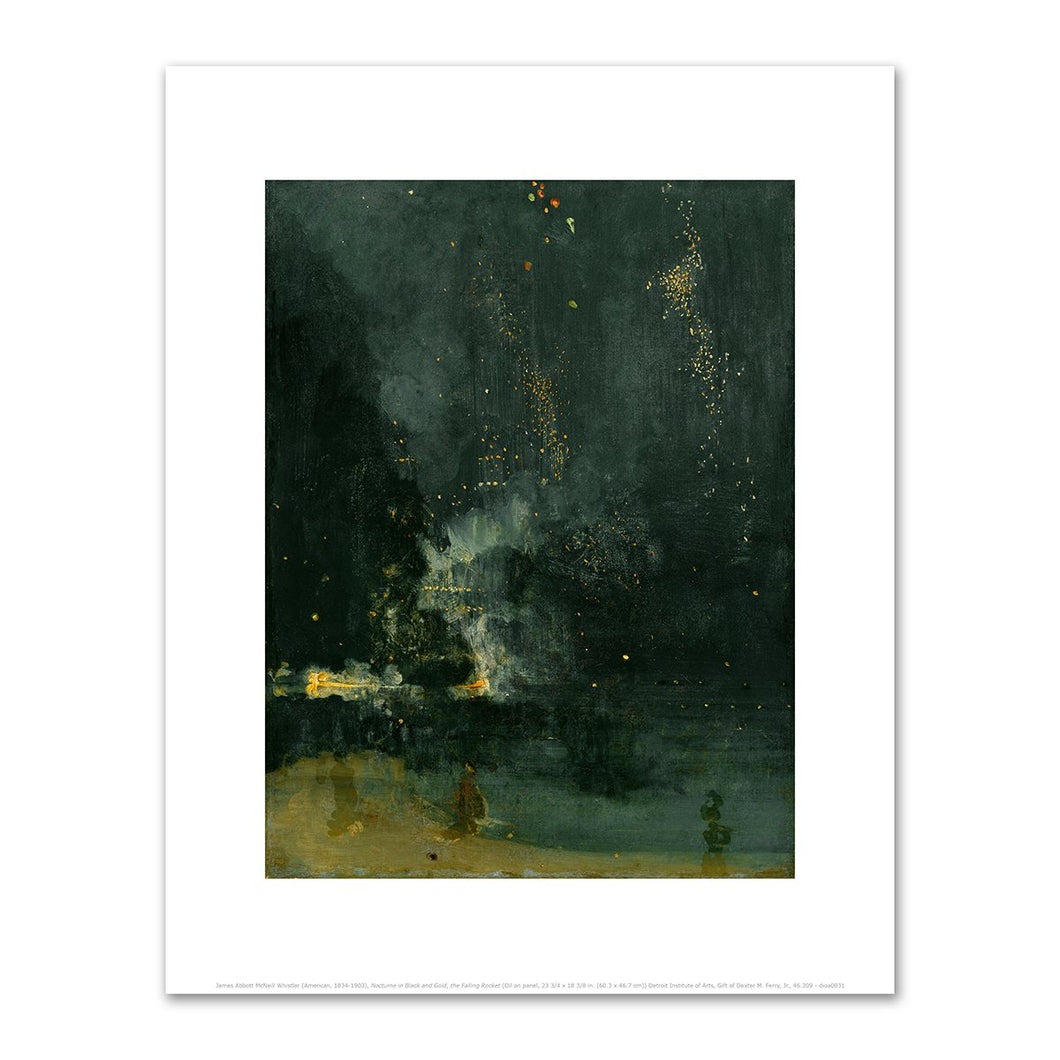 James Abbott McNeill Whistler, Nocturne in Black and Gold, the Falling Rocket, Fine Art Prints in various sizes by Museums.Co