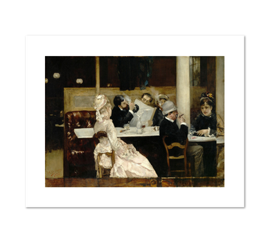 Henri Gervex, Cafe Scene in Paris, 1877, Fine Art Prints in various sizes by Museums.Co