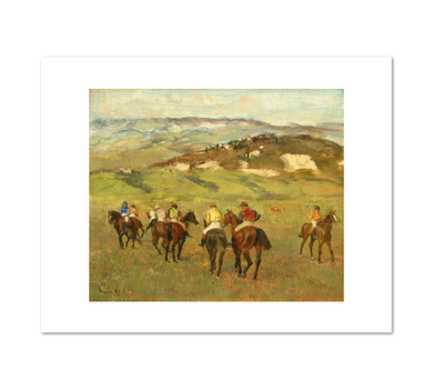 Edgar Degas, Jockeys on Horseback before Distant Hills, 1884, Fine Art Prints in various sizes from Museums.Co