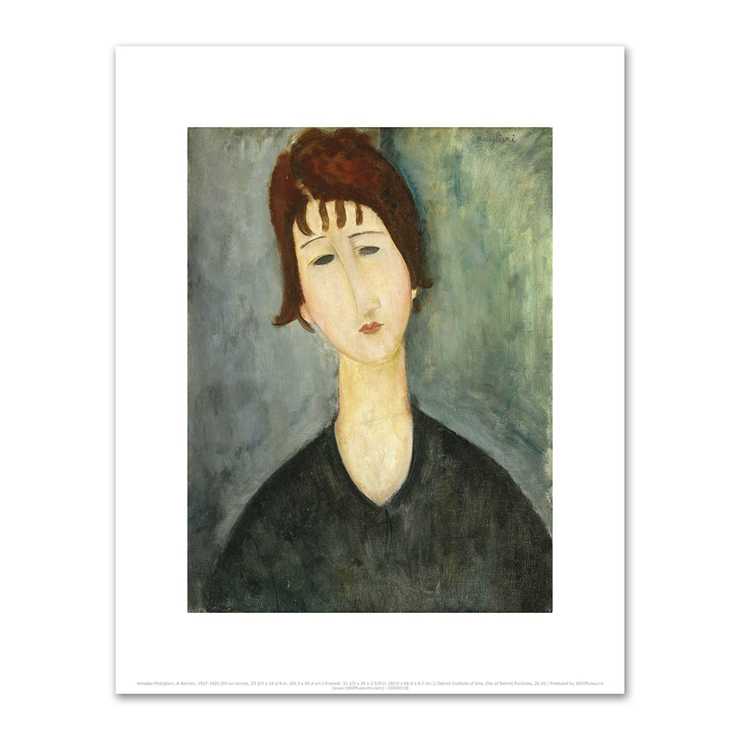 Amedeo Modigliani, A Woman, Fine Art Prints in various sizes by Museums.Co