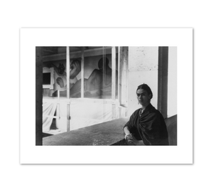 unknown photographer, Frida Kahlo on the balcony of Rivera Court, 1932, Detroit Institute of Arts. © Detroit Institute of Arts. Fine Art Prints in various sizes by Museums.Co