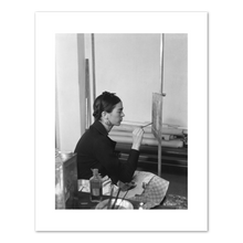 unknown photographer, Frida painting Self-Portrait on the Borderline between Mexico and the United States, 1932, Detroit Institute of Arts, Â© Detroit Institute of Arts. Fine Art Prints in various sizes by Museums.Co