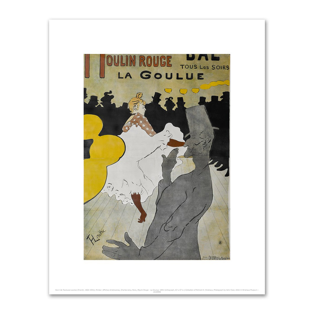Henri de Toulouse-Lautrec, Moulin Rouge - La Goulue, 1891, Fine Art Prints in various sizes by Museums.Co