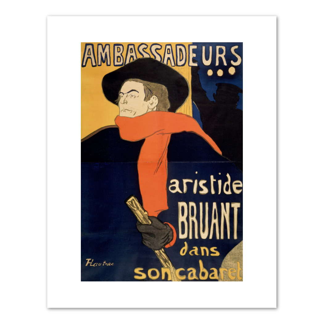 Henri de Toulouse-Lautrec (French, 1864-1901), Ambassadeurs, Aristide Bruant, 1892, Fine Art Prints in various sizes by Museums.Co