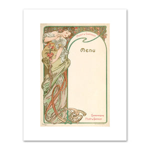 Alphonse Mucha (Czech, 1860-1939), Moët and Chandon/Menu, c. 1899, Collection of Richard H. Driehaus. Fine Art Prints in various sizes by Museums.Co