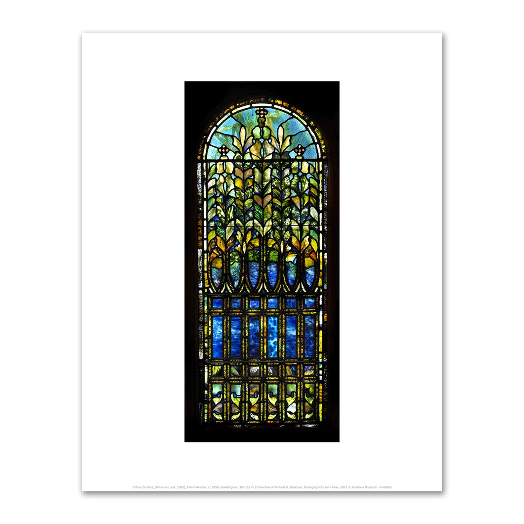 Tiffany Studios, Floral Window, c. 1890, Fine Art Prints in various sizes by Museums.Co
