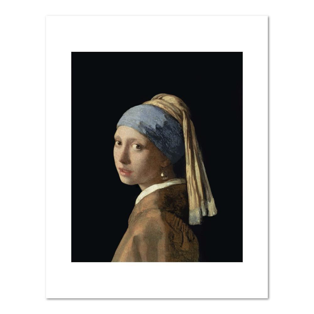 Johannes Vermeer, Girl with a Pearl Earring, c. 1665 (oil on canvas, 17 1/2 x 15 1/3 in. (44.5 x 39 cm)) Mauritshuis, The Hague, The Netherlands. Fine Art Prints in various sizes by Museums.Co