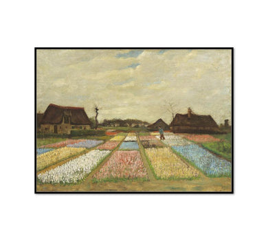 Flower Beds in Holland by Vincent van Gogh, Framed Art Print