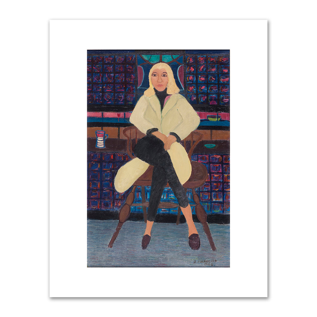 Ralph Fasanella, Blond on Bar Stool, 1968, Fenimore Art Museum, Cooperstown, NY, © Estate of Ralph Fasanella. Fine Art Prints in various sizes by Museums.Co