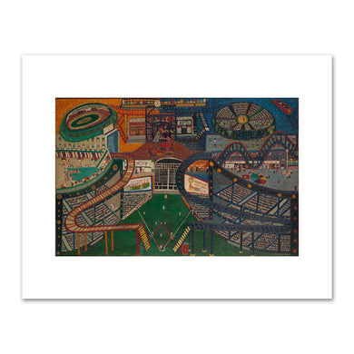 Ralph Fasanella, Sports Panorama, 1947, Fenimore Art Museum, Cooperstown, NY, © Estate of Ralph Fasanella. Fine Art Prints in various sizes by Museums.Co