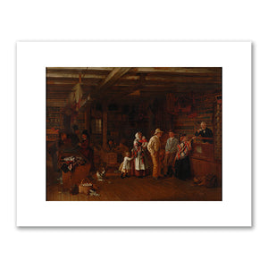 Thomas Waterman Wood, Village Post Office, 1873, Fenimore Art Museum, Cooperstown, New York. Fine Art Prints in various sizes by Museums.Co
