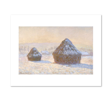 Wheatstacks, Snow Effect, Morning (Meules, Effet de Neige, Le Matin) by Claude Monet