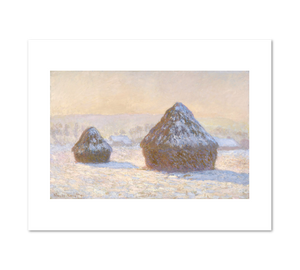Wheatstacks, Snow Effect, Morning (Meules, Effet de Neige, Le Matin) by Claude Monet