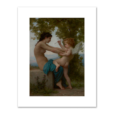 William-Adolphe Bouguereau, A Young Girl Defending Herself against Eros, Fine Art Prints in various sizes by Museums.Co