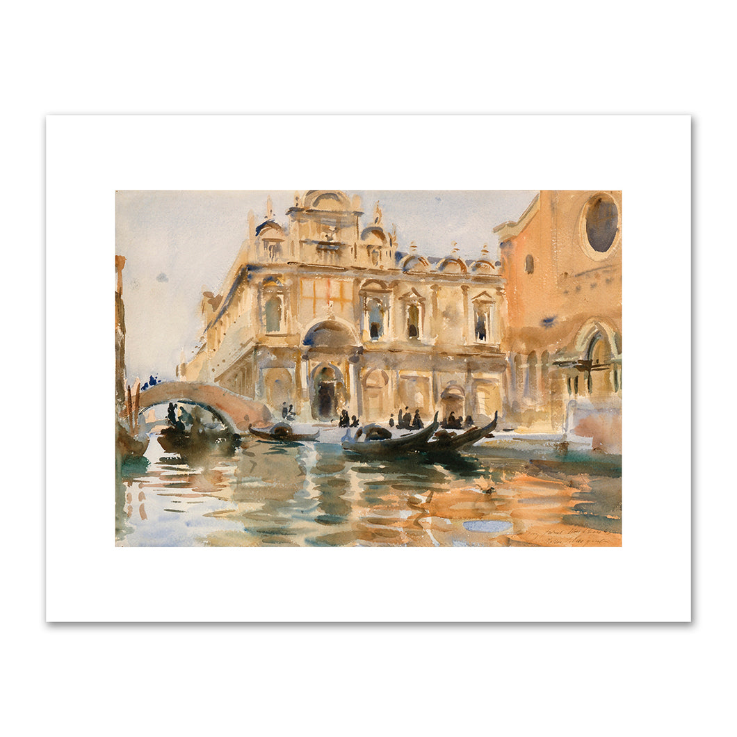 John Singer Sargent, Rio dei Mendicanti, Venice, probably 1903-1906, Indianapolis Museum of Art. Fine Art Prints in various sizes by Museums.Co