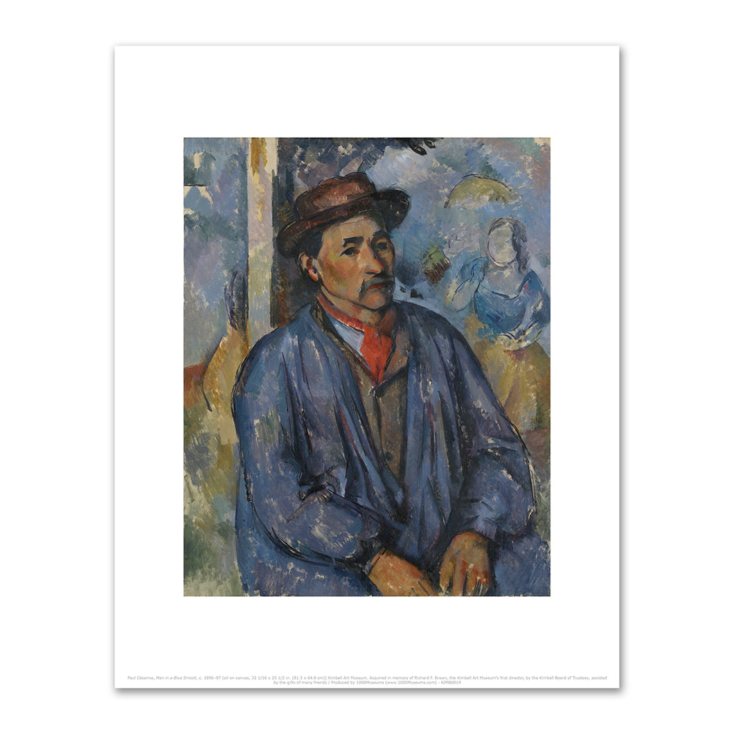 Paul Cézanne, Man in a Blue Smock, c. 1896–97, Kimbell Art Museum. Fine Art Prints in various sizes by Museums.Co