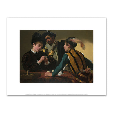Michelangelo Merisi da Caravaggio, The Cardsharps, c. 1595, Kimbell Art Museum. Fine Art Prints in various sizes by Museums.Co