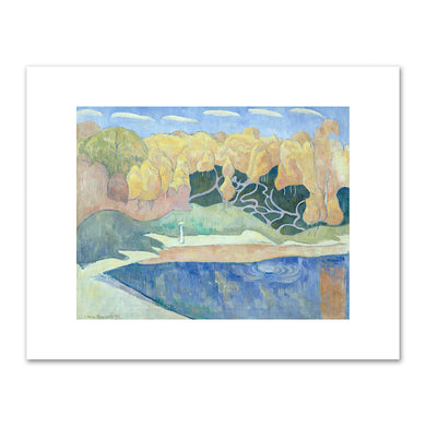Émile Bernard, Woman Walking on the Banks of the Aven, 1890, The Museum of Fine Arts, Houston. Fine Art Prints in various sizes by Museums.Co