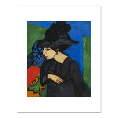 Ernst Ludwig Kirchner, Dodo with a Feather Hat (Dodo mit Federhut), 1911, Fine Art Prints in various sizes by Museums.Co