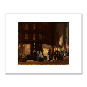 George Benjamin Luks, Bleecker and Carmine Streets, New York, ca. 1905, Milwaukee Art Museum. Fine Art Prints in various sizes by Museums.Co