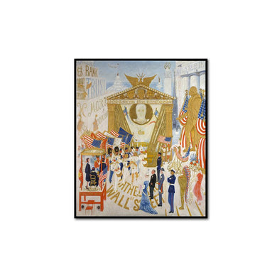 Florine Stettheimer, The Cathedrals of Wall Street, artblock in 3 sizes and 2 frame colors by 2020ArtSolutions